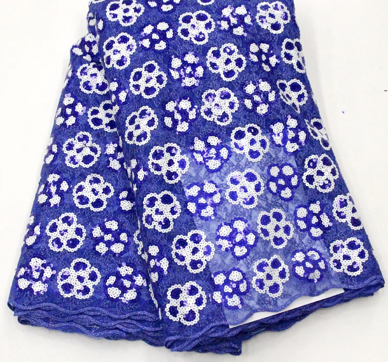 

Embroidery glitter sequence African french organza sequins lace fabric for women dress 2019 high quality Nigerian net tulle lace