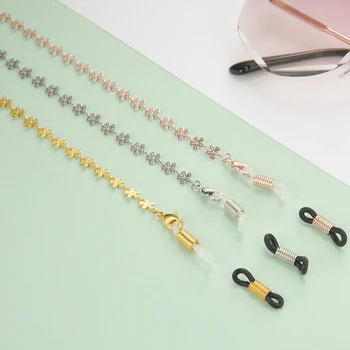 

Teamer Elegant Floral Metal Glasses Chain for Women Reading Eyeglasses Necklace Holder Fashion Sunglasses Lanyard Straps Cords