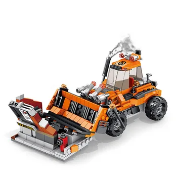 

521Pcs Small Particle Engineering Vehicle DIY Construction Toy For Children Educational Toys Birthday Gift -Shovelcar + Forklift