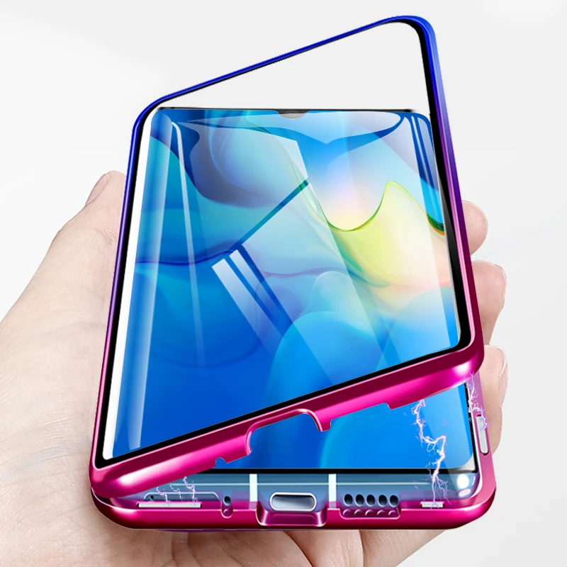Чехол для huawei mate 20 Pro 10 P20 Lite противоударный чехол на P Smart P30 Lite закаленное стекло Магнитная Адсорбция Задняя Крышка P