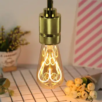 

ST64 110V/220V LED Edison light Bulb Dimmable Heart Shape Soft Light Filament Antique Style Vintage Light Bulb