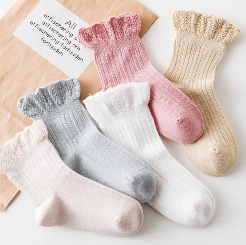 CENPEK 6 Paia di Calze di Pizzo per Ragazze, Calzini con Volant alla Caviglia per la Scuola per Ragazze di Danza Classica e Principessa, Calzini di Cotone Traspiranti 1-8 Anni (Bianco Rosa CENPEK 6 Paia di Calze di Pizzo per Ragazze, Calzini con Volant alla Caviglia per la Scuola per Ragazze di Danza Classica e Principessa, Calzini di Cotone Traspiranti 1-8 Anni (Bianco Rosa