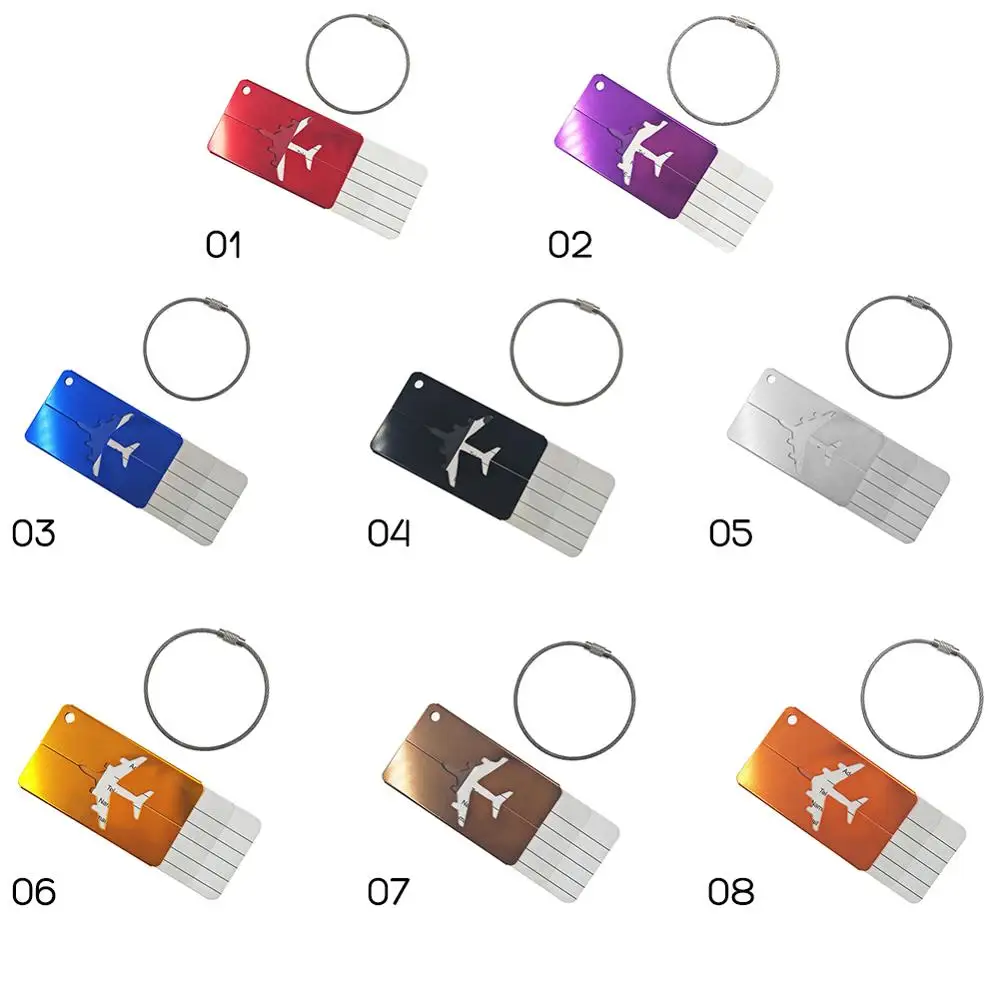Aluminum Alloy Luggage Waterproof Tag Travel Suitcase Bag Name ID Tags Address Label Baggage Card Holder Travel Accessories 3012