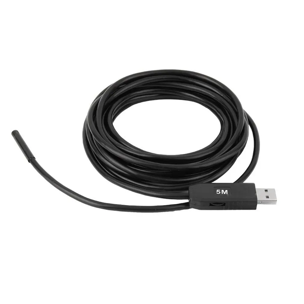  5M 5.5mm Lens USB Inspection Mini Camera Snake Tube IP67 Waterproof Endoscope with 6 LED Borescope For PC For Android 