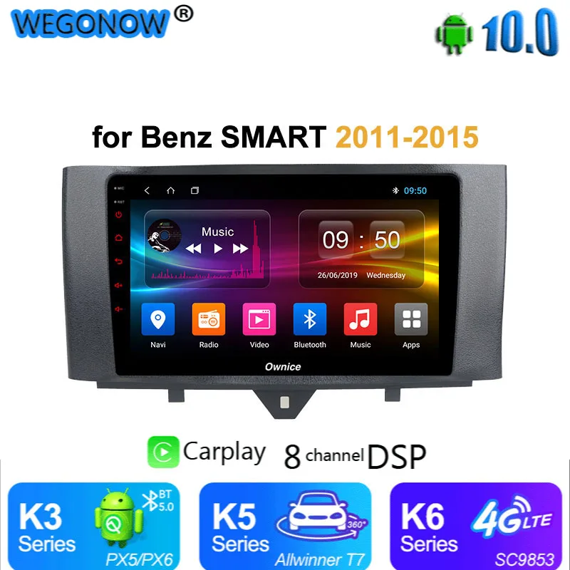 Для Benz Smart 2011 2012 2013 2014 2015 Ownice Carplay Octa Core Android10.0 360 Panorama автомобильный DVD GPS Навигатор