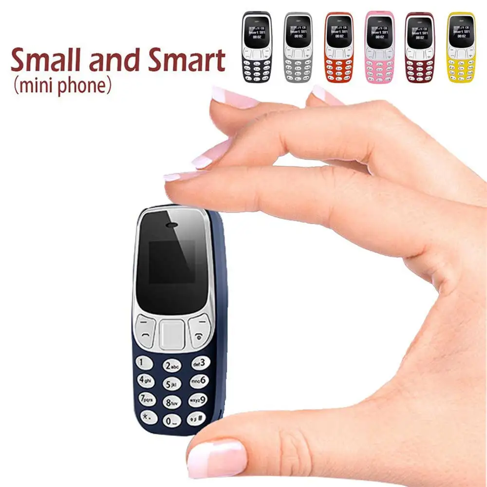 Super Small Mini Mobile Phones Bluetooth Earphones Voice Changer Dialer Low Radiation Dual SIM 1