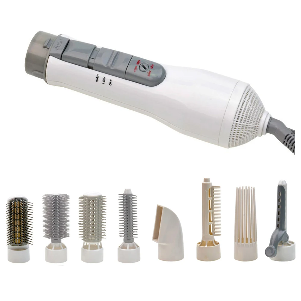 Detachable Hair Dryer Styler Tool One-Step Hot Air Brush Straightening Curling Drying Combing 8 in 1 and Volumizer | Бытовая техника