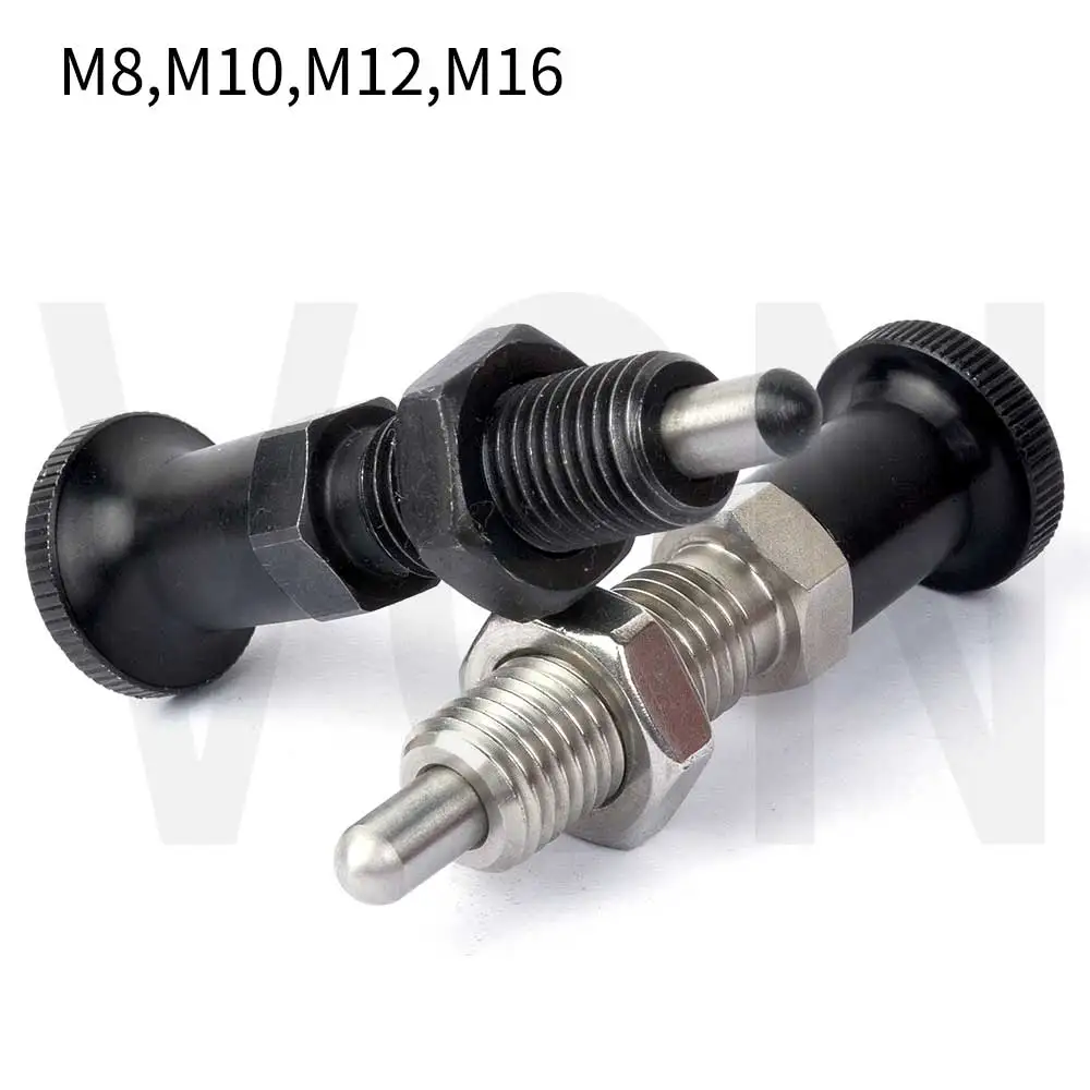 VCN212 VEICHU 롱 인덱스 볼트, 인덱싱 플런저, 잠금 핀, 잠금 스프링 나사, 알루미늄 노브, M8 M10 M12 M16