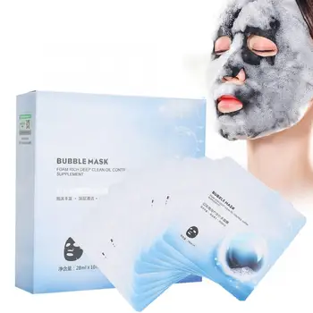 

10Pcs 28ml Bubble Cleaning Mask Moisturizing Hydrating Skin Care Bamboo Charcoal Face Masks Moisturizing Face Mask