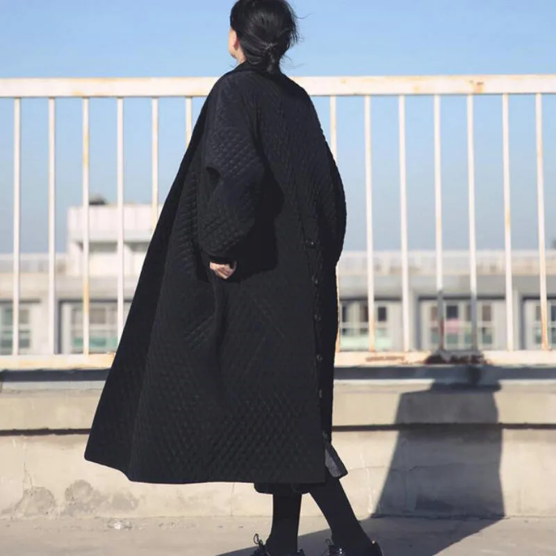 Просторная парка Mujer новая осенняя и зимняя свободная длинная хлопковая куртка женская накидка черная Корейская хлопковая куртка женская NS1346