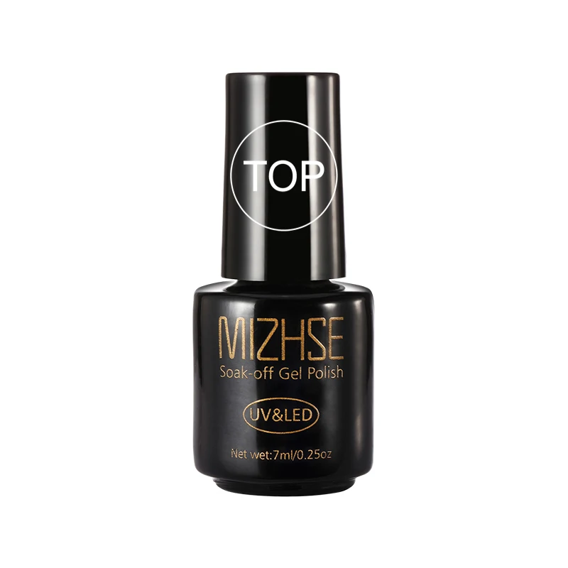Top Coat MIZHSE Гель-лак для ногтей набор розовый зеленый желтый красные блестки цвет лак для ногтей основа и верх для ногтей Esmalte Para Unha Гель-лак - Цвет: Top Coat