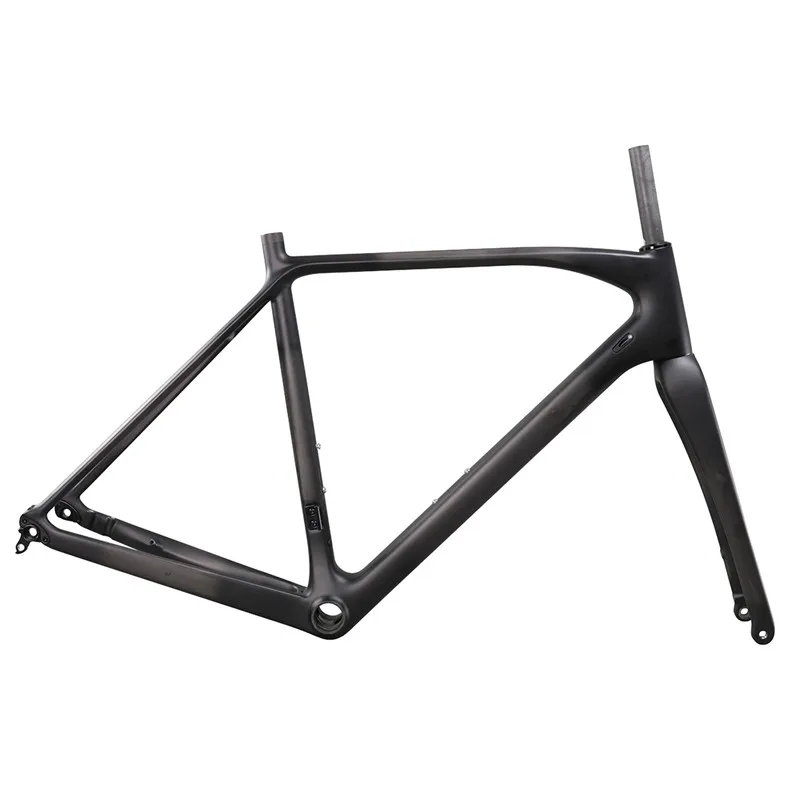 ICAN Carbon Cyclocross Frame T700 Carbon Fiber di2 Disc Cx Frame With BB86 700*38C Max Tire - Цвет: UD Matt Black