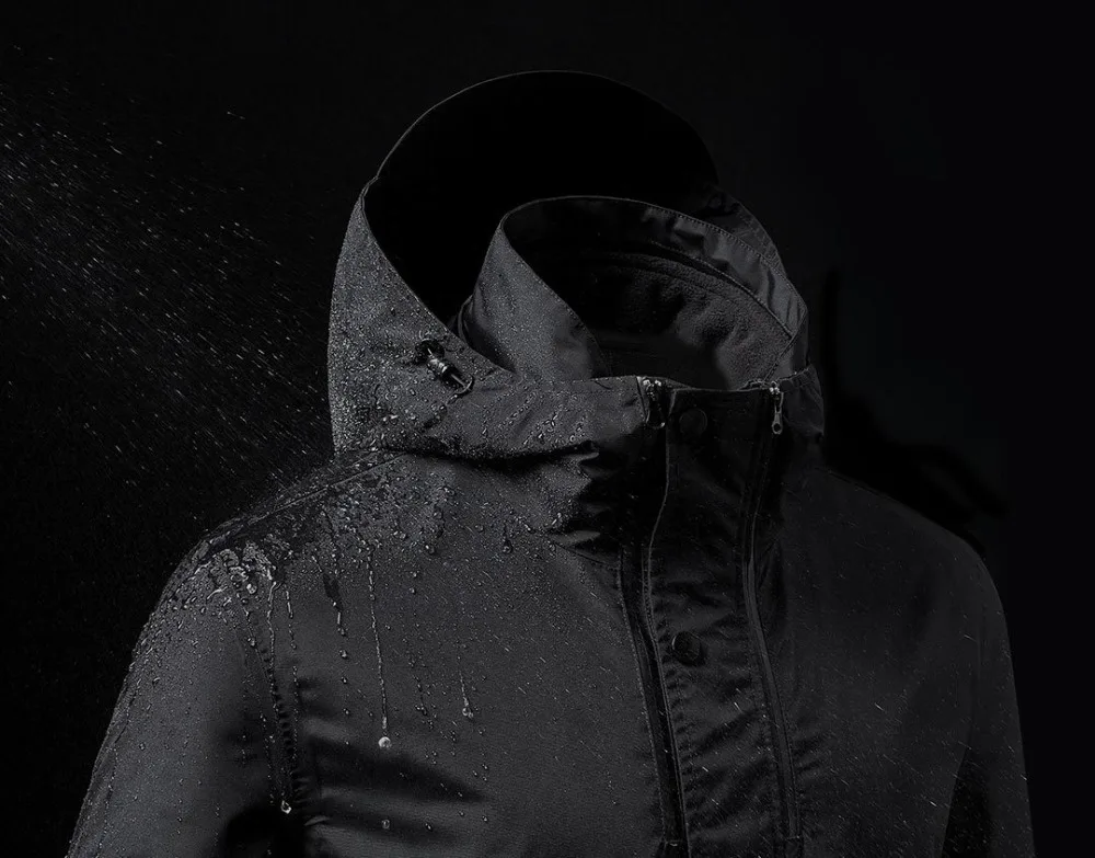 New Xiaomi ULEEMARK Travel Jacket 3 in 1 Detachable Waterproof Coat Hooded Outdoor Mid-Long Coat For Autumn Winter