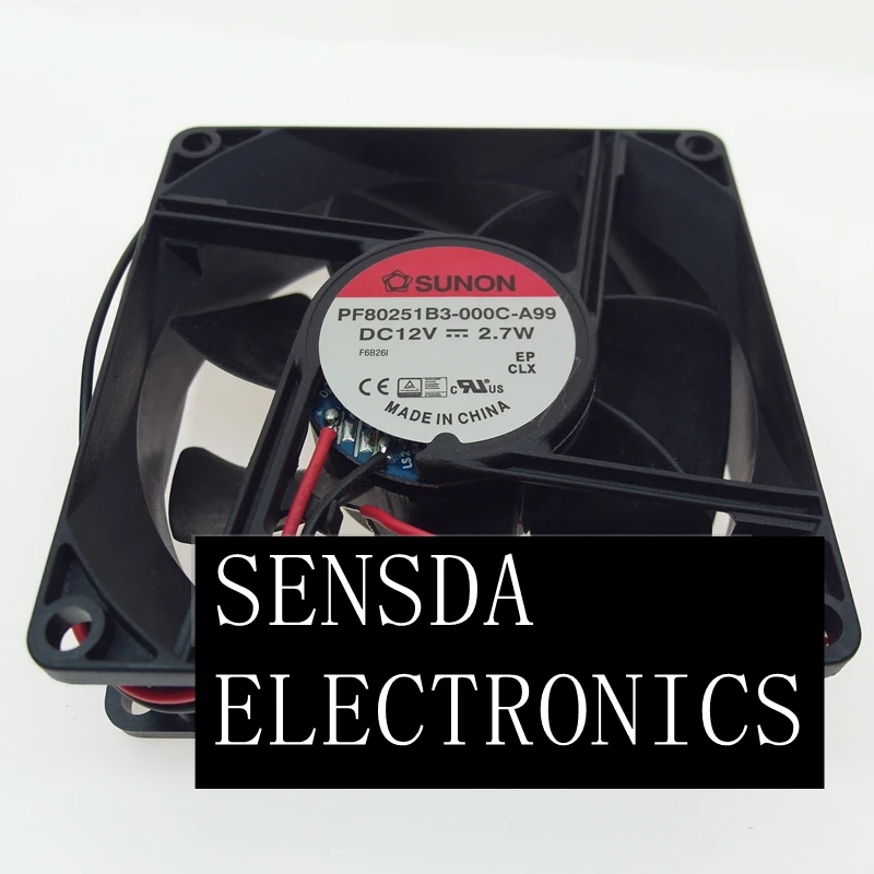 100 шт. PF80251B3-000C-A99 Sunon вентилятор 8025 12V 8 cm/см Вентилятор охлаждения