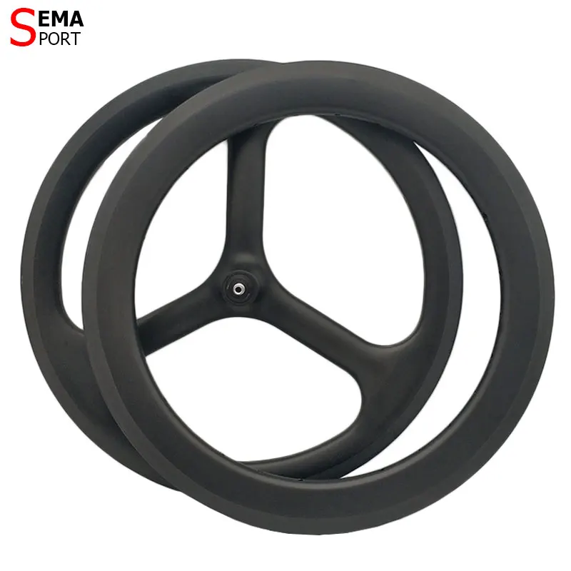 349SV-TR Carbon Fiber Trispokes Rim 74mm 16inch 349 V Disc Brake Wheel For Brompton