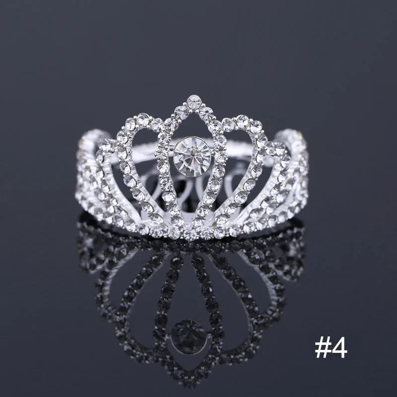 TDQUEEN миниатюрные круглые диадемы и короны с расческой Посеребренные стразы