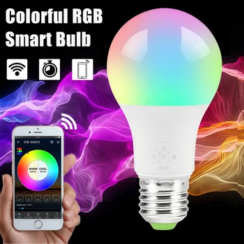 

Smart WIFI Bulb RGB RGBW Dimmable LED Bulb Light Bulb 16 Million Colour APP Remote Control Works with Alexa Google Home