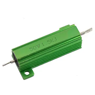50W 1,5 K Ohm 5% монтируемый на шасси Алюминиевый Чехол резистор с проволочной обмоткой зеленый