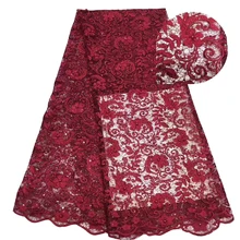 2020 Latest Arrival African Lace Fabric With Sequins Beautiful Embroidered Soft Tulle Swiss Voile Lace Fabric For Evening Dress