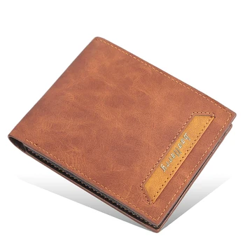 

2020 Men Wallet Leather Credit Card Holder Small Clutch Retro Coin Purse Luxury Brand Wallet Male Short Wallets Slim Men Wallet