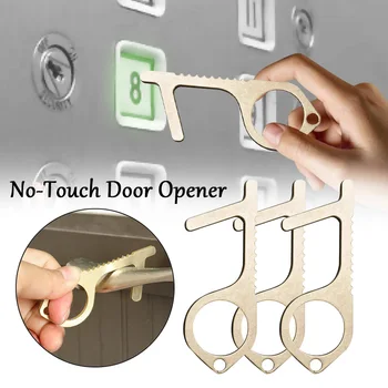 

3PC Press Door Handle Keys Button Elevator Tool Portable Contactless Safety No Touch Hand Antimicrobial Protection Door Opener