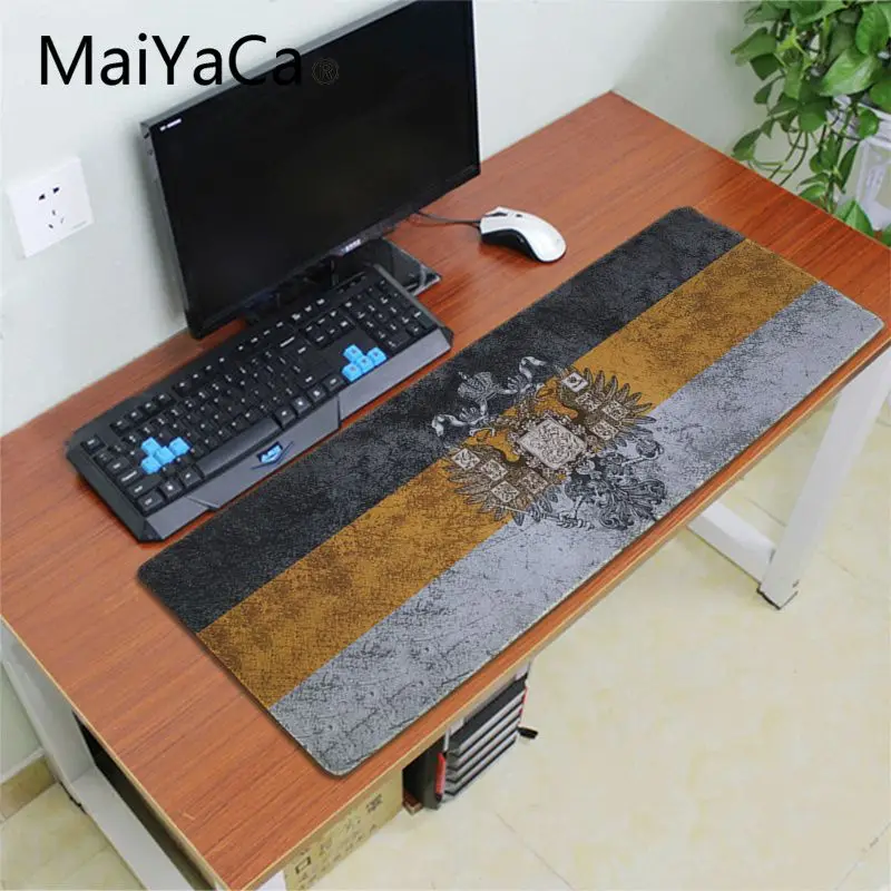 Lock Edge 30x80cm MaiYaCa Русский Флаг уникальный настольный коврик игровой коврик для мыши Клавиатура Аниме Коврик для мыши геймер версия скорости Настольный коврик - Цвет: Lock Edge 30x80cm
