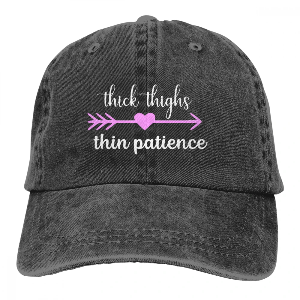 Толстые вещи тонкие Pactience Casquette темно-синие унисекс Мужские Женские джинсовые бейсболка с ремешком кепки регулируемые Гольф папа шляпа