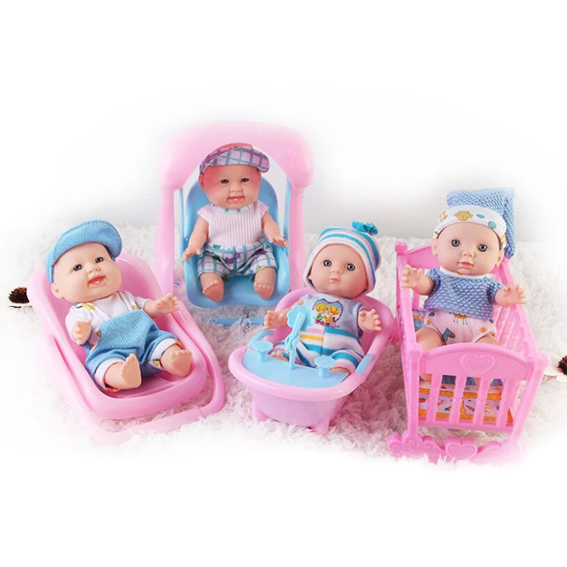 18 см имитация Детская кукла из винила сюрприз для купания Кукла Reborn куклы Baby Real Mini