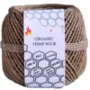 100% Organic Hemp Wick 200 FT Spool Well Coated with Natural Beeswax-Standard Size(1.0mm) 1