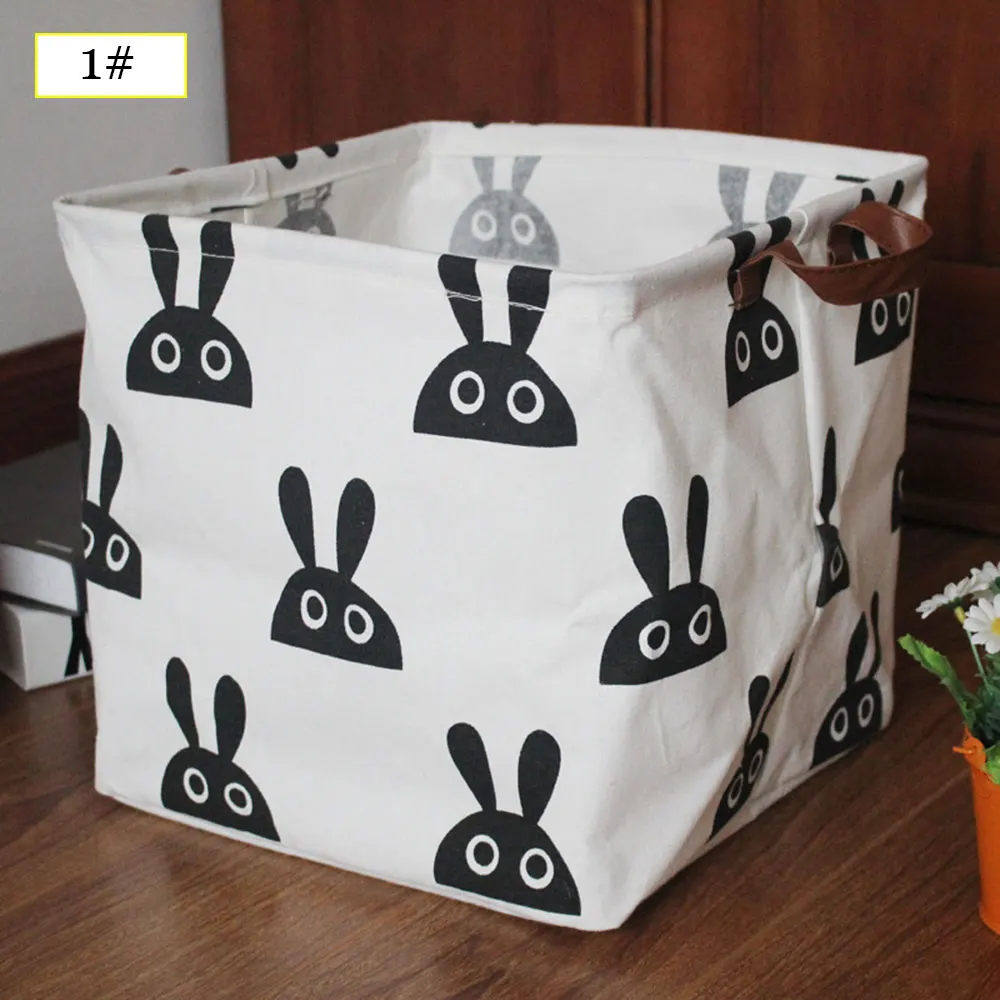 Rabbit SOLEDI 33*33 см практичная корзина для белья игрушки организации полотенца удобная корзина для хранения квадратная большая емкость ткань - Цвет: Rabbit