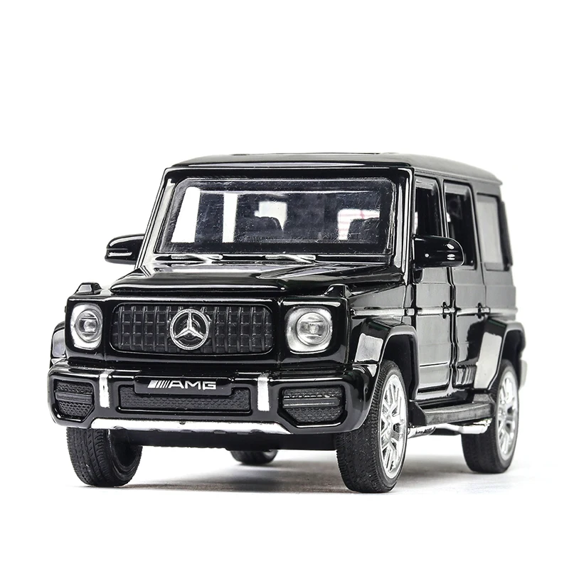 1:32 Mercedes-Benz G63 модель автомобиля из сплава с вытягивающимся задним сиденьем и музыкальной моделью игрушки для детей Подарки для детей