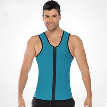 Мужское неопреновое утягивающее белье жилет на молнии мужская коррекция талии Талии Тренажер Корректирующее белье Черная облегающая одежда для тела корсеты для похудения