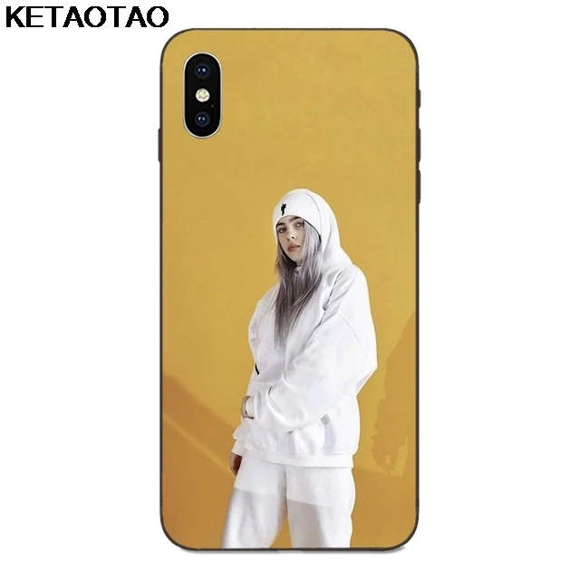 Синий Чехол KETAOTAO Hot Singer Billie Eilish для samsung galaxy S4 S5 S6 S7 S8 S9 S10 edge Note из мягкого ТПУ резины и силикона - Цвет: Синий