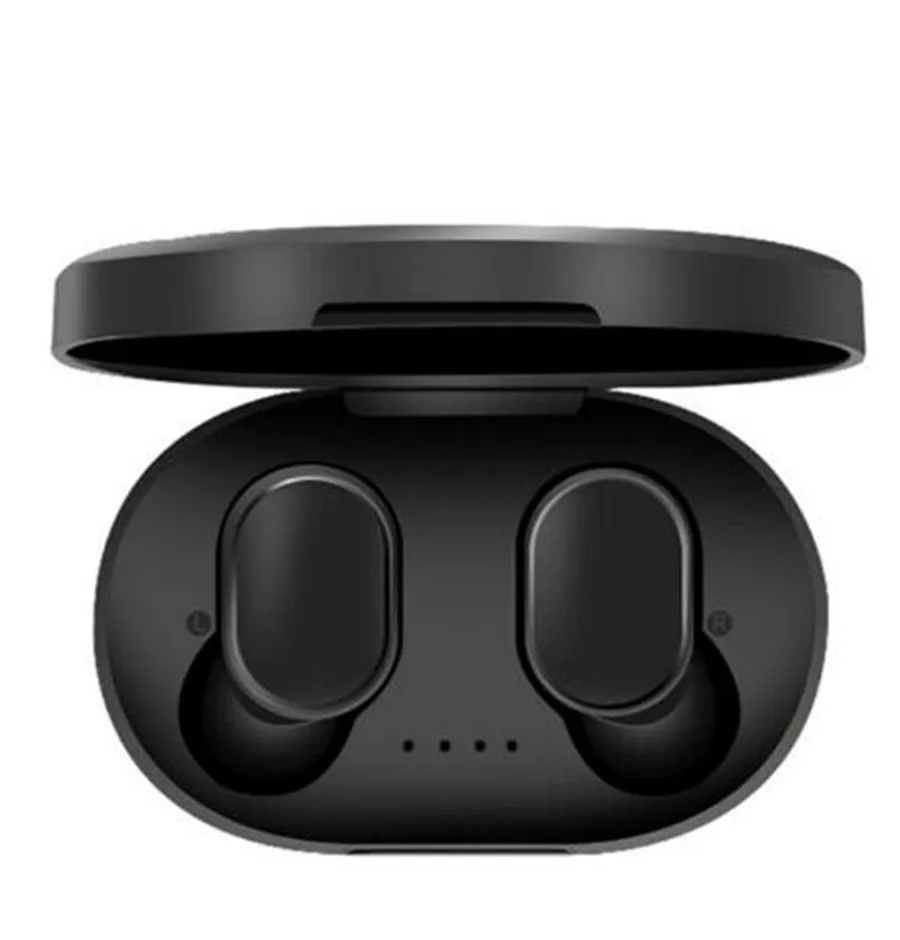 Для Redmi Air Dots беспроводные наушники 5,0 TWS A6S bluetooth наушники гарнитуры наушники с шумоподавлением микрофон наушники для Xiaomi - Цвет: Black