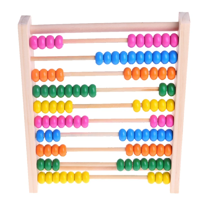 Abacus деревянный шарик Математика подсчет Обучающие 10 баров для раннего обучения игрушки 72XC