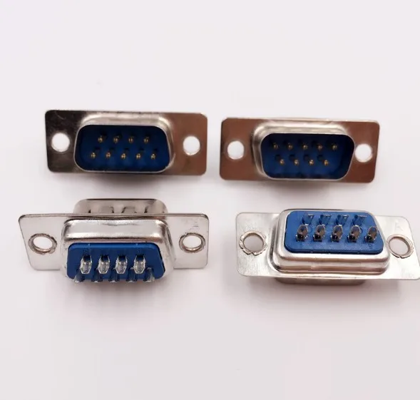 Linhas tipo de Solda Pces Conector Serial Vga 9 Pinos Fêmea 2 Plug D-sub Conectores Macho - Soquete 500 Rs232 Db9 - Image 4