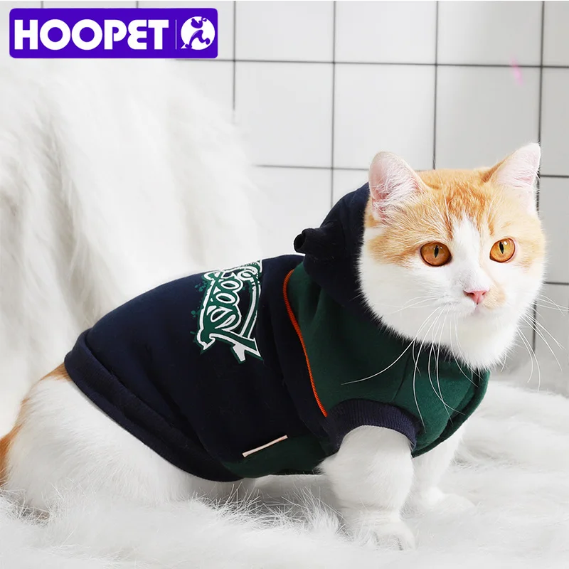 HOOPET/Одежда для кошек куртки куртка с капюшоном костюм домашних животных теплая