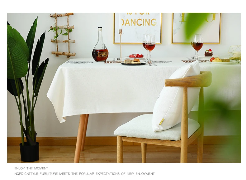 Nordic Thick Cotton Linen Tablecloth Waterproof Oil-proof Coffee Table Tablecloths Table Cover Mat Home Decoration