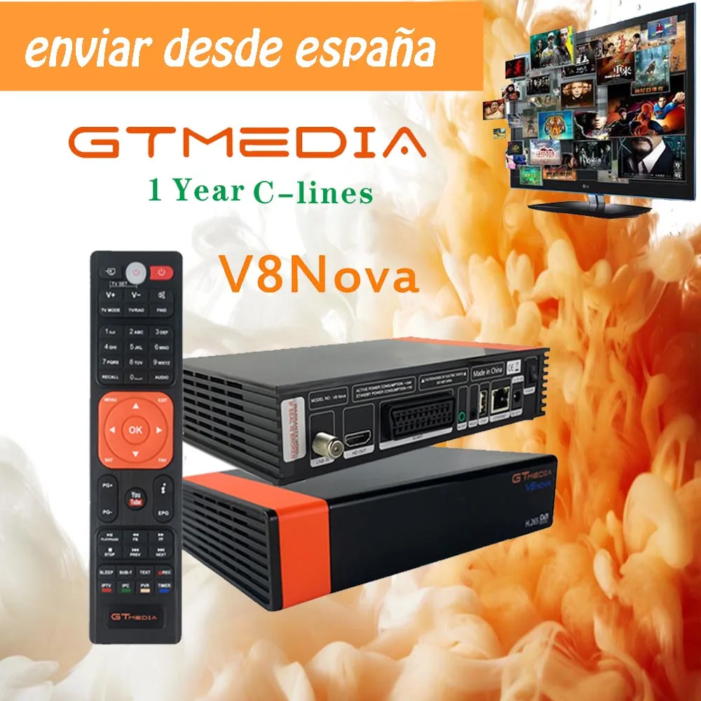 

Original Genuine GTMEDIA V8 NOVA HD TV Receiver HDMI 1080P outpu tBuilt-in WIFI 64M Bits Serial Flash Satellite Receiver Top Box