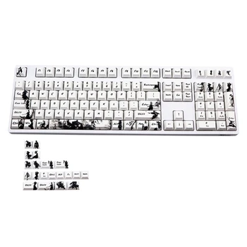 

Replaceable PBT Keycaps Lettering Keys OEM Injection Key Cap for Cherry MX Mechanical Keyboard Key Cap Switches 128 keys