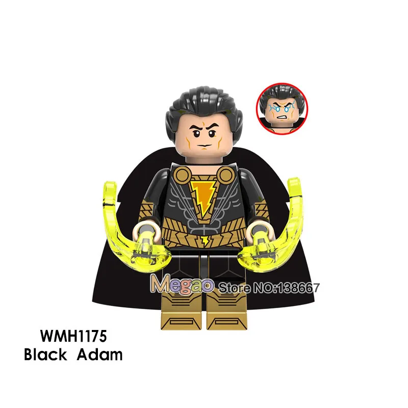 Тёмно-синий 50 CS/лот DC Super Hero Shazam Freddy Freeman Black Adam Pedro Pena строительный блок Assebmle игрушки для детей - Цвет: Тёмно-синий