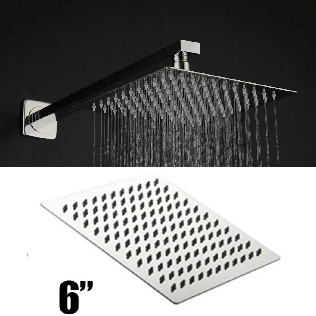 Насадка для душа квадратная из нержавеющей стали 6/8 дюйма | Обустройство дома