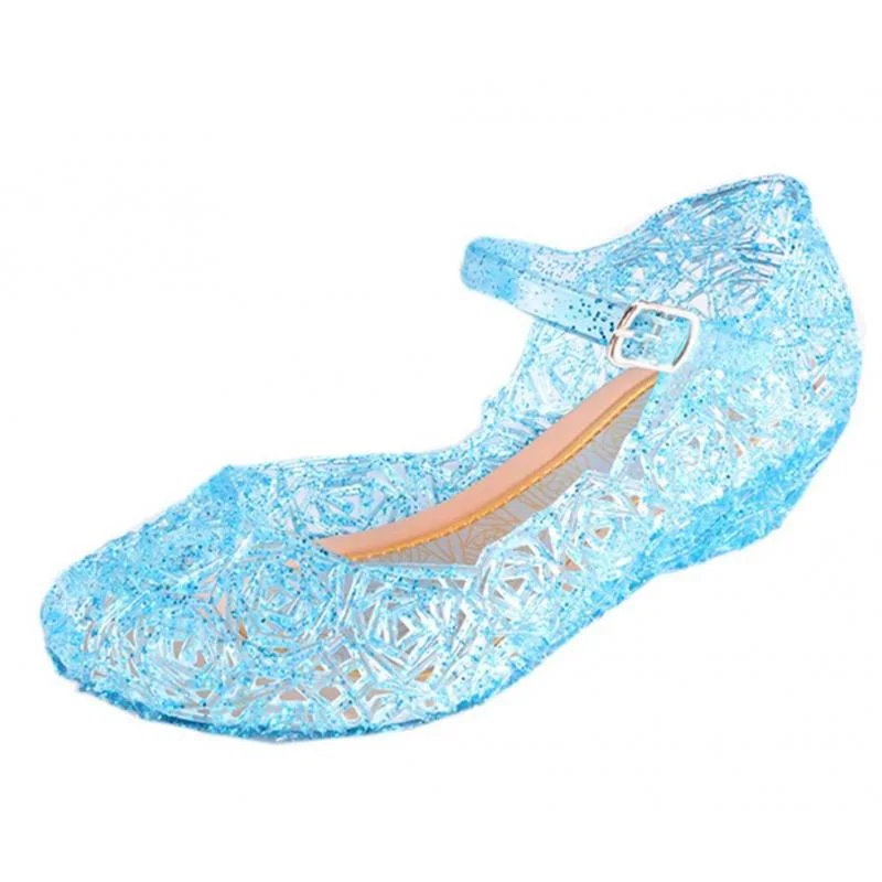 Летняя детская обувь; сандалии для девочек; обувь принцессы для костюмированной вечеринки; нарядная обувь Эльзы, Золушки, Беллы, Софии, Рапунцель; вечерние модельные туфли