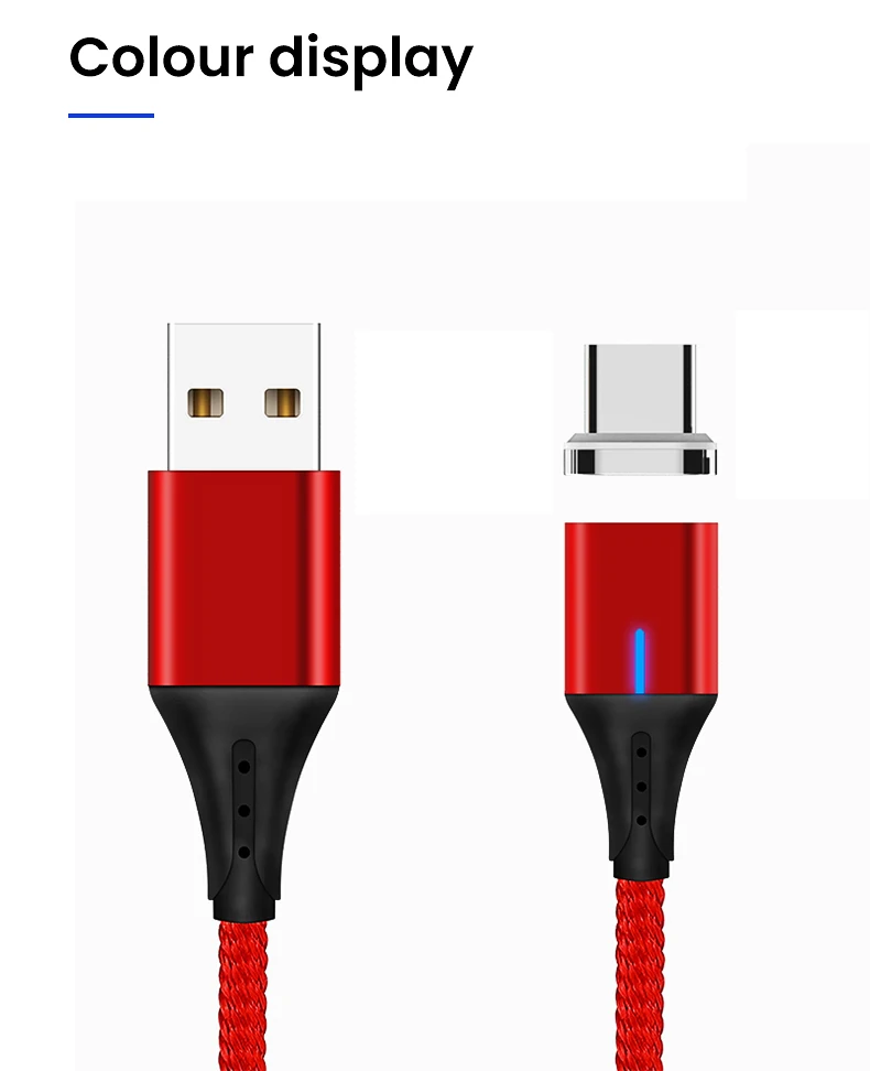 IONCT 3A Быстрая зарядка USB-C Магнитный кабель для Xiaomi 5 samsung Android мобильный телефон шнур провод магнит Зарядное устройство usb Тип C кабель