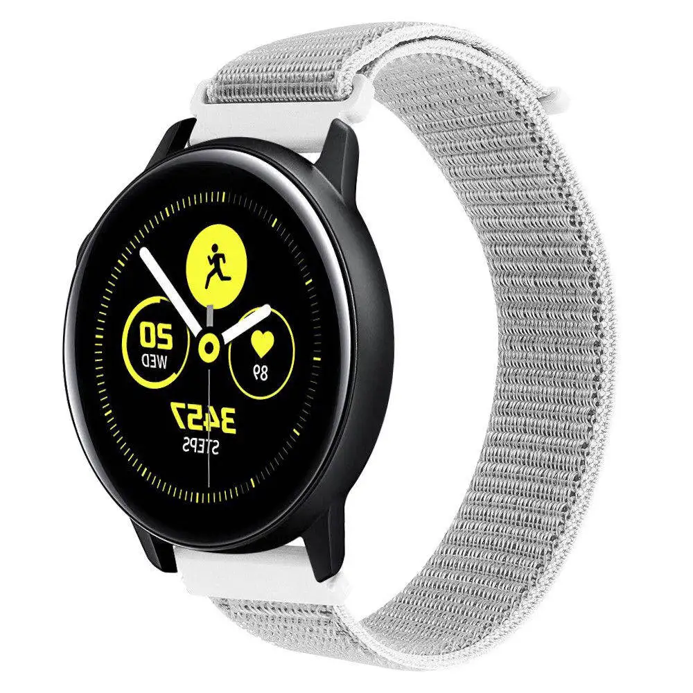 Красочные спортивные часы с нейлоновым ремешком для Galaxy watch active smart watch ремешок для samsung Galaxy 42 мм ремешок для замены часов 20 мм
