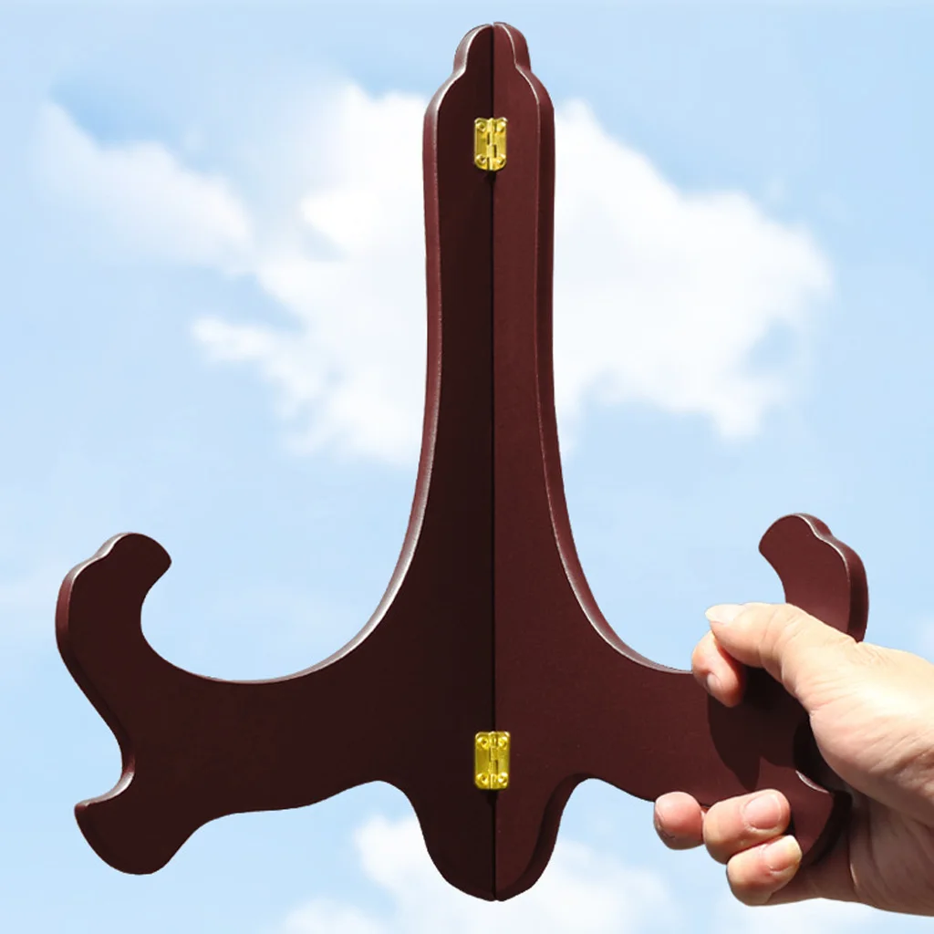 4-14 inch Height Wooden Folding Display Easels Premium Quality Tea Tray Plate Stand Holder Photo Picture Frame