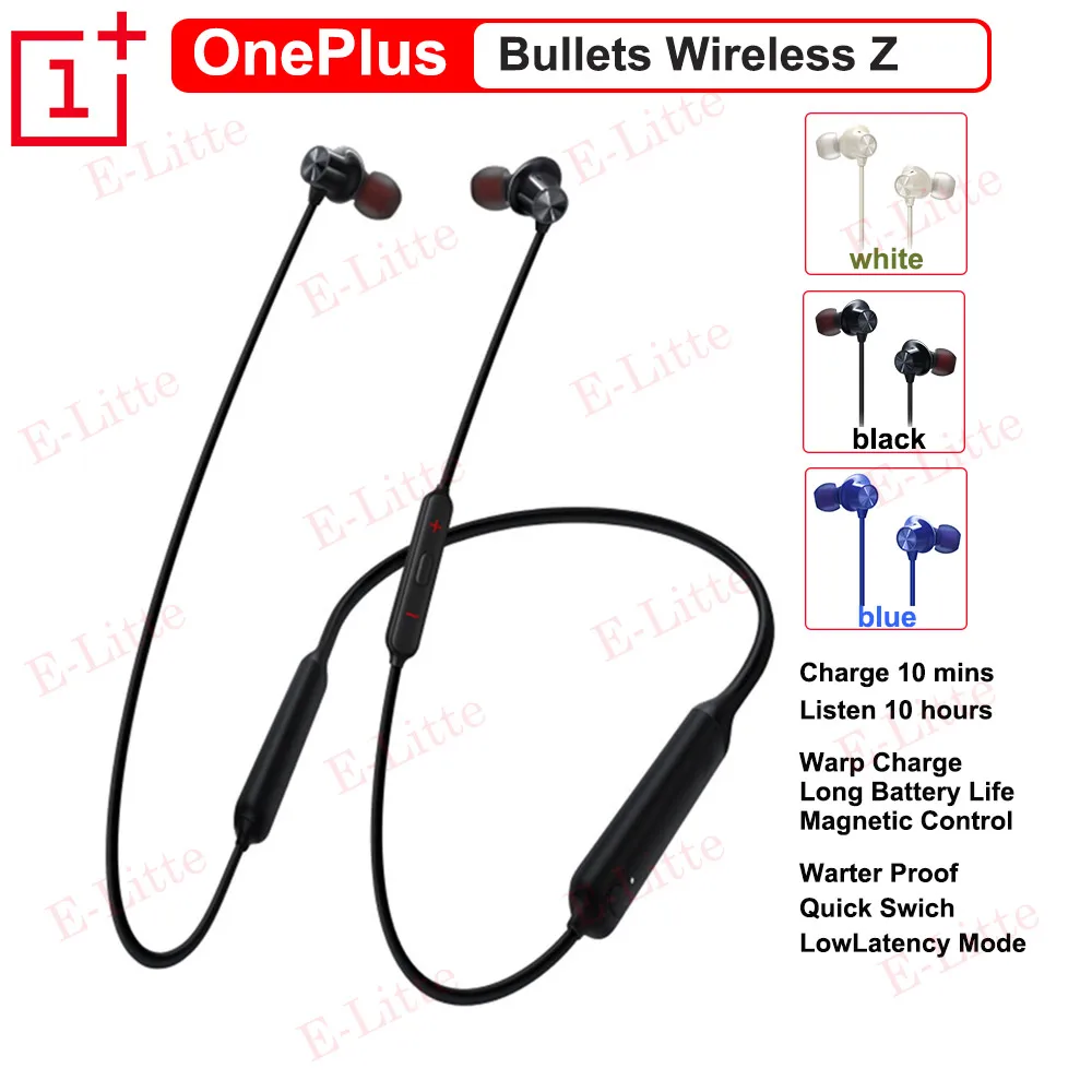 

Original OnePlus Bullets Wireless 2 Bluetooth earphone Hybrid AptX and Bullets Wireless Z Warp Quick Charge IP55 Water Proof