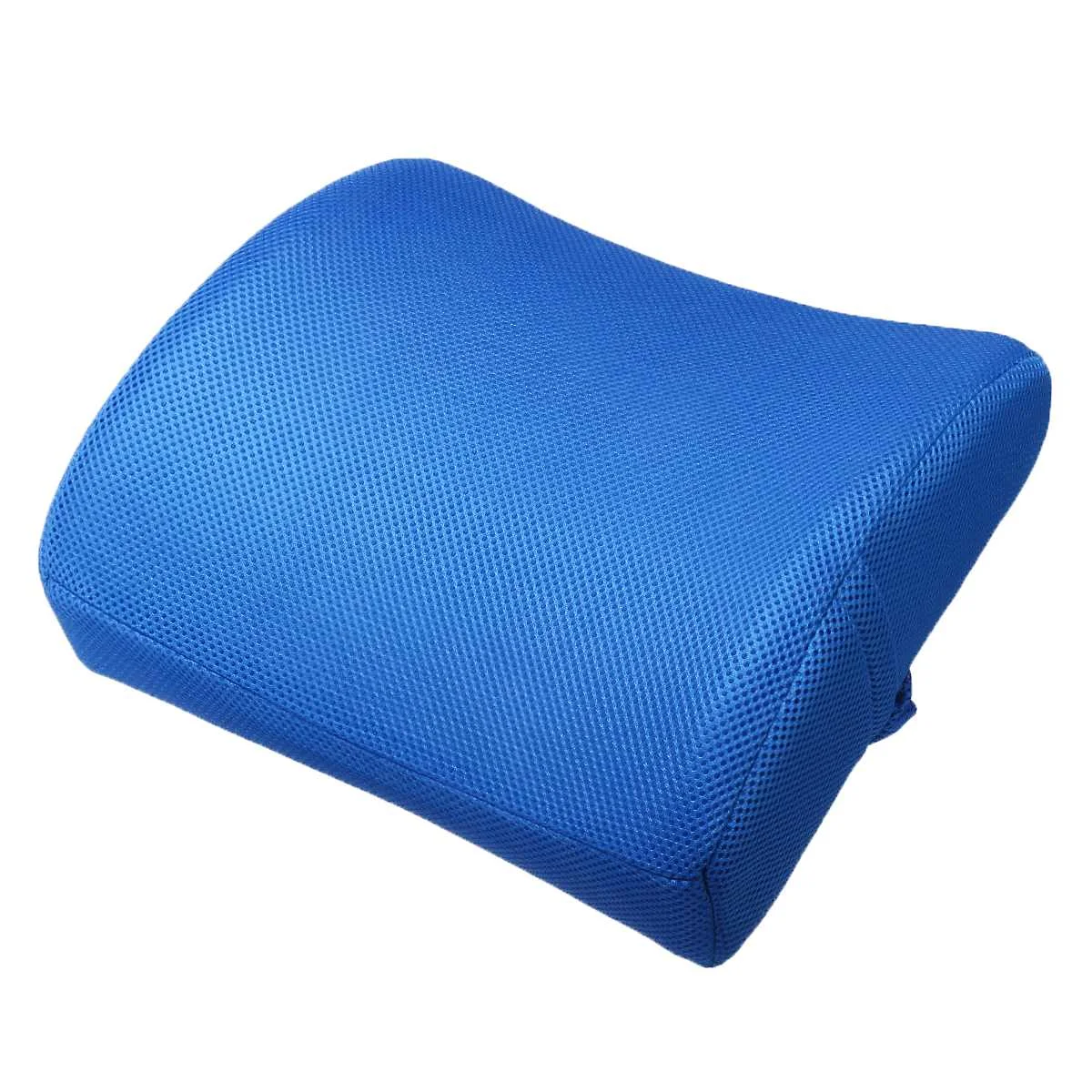 Blue Soft Memory Foam Seat Pillows Breathable Lumbar Support Back Massager Waist Cushion For Chairs Home Office Relieve Pain Warm - Цвет: Blue