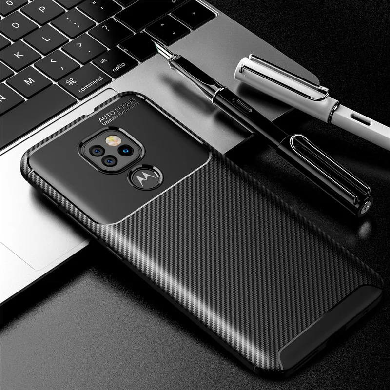 Чехол из углеродного волокна для Motorola Moto G9 Play чехол G8 Power Lite Plus мягкий защитный
