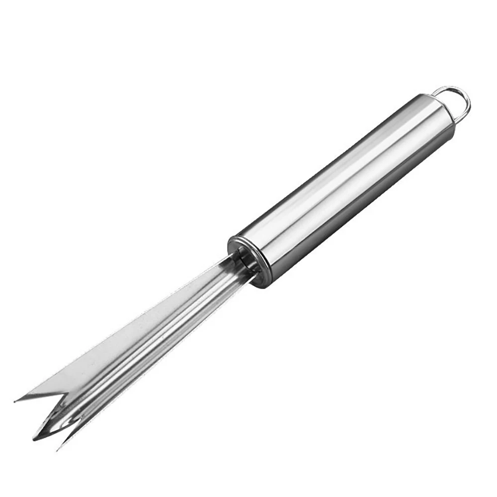 Espátula de piña de acero inoxidable para el hogar, cuchillo pelador de ojos, tenedor de piña en forma de también|Rebanadores piñas| -